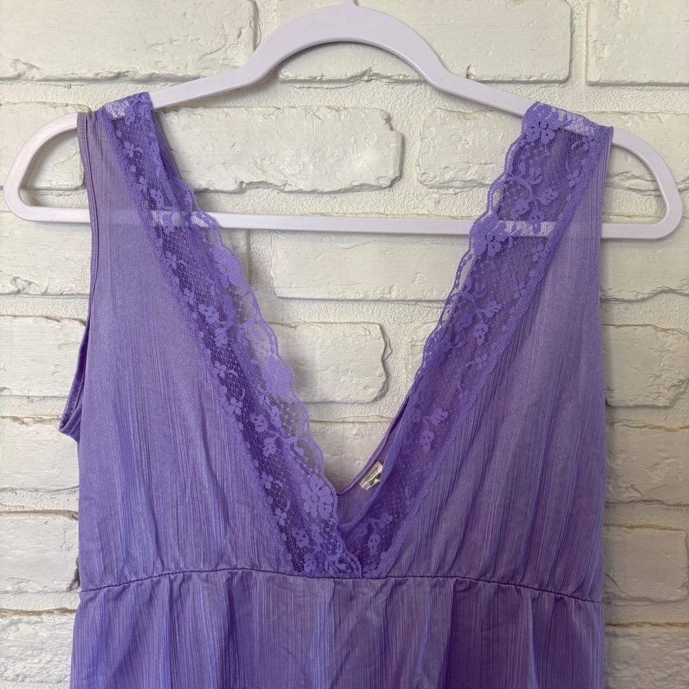 Vintage Lavender Purple Maxi Slip Dress‎ Women's Size Medium - Picture 3 of 5